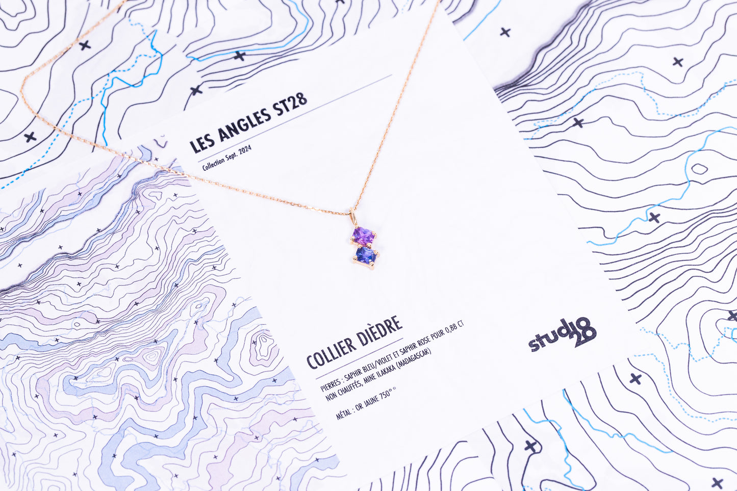 Collier Dièdre Saphirs