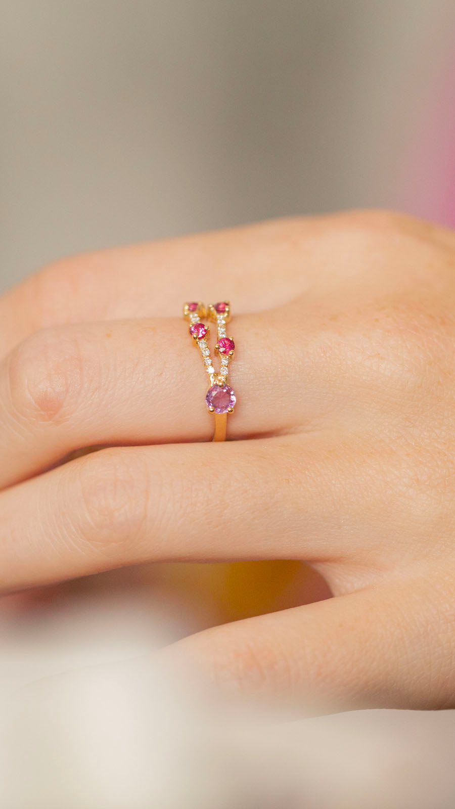 Bague Sakura 3 & Diamants