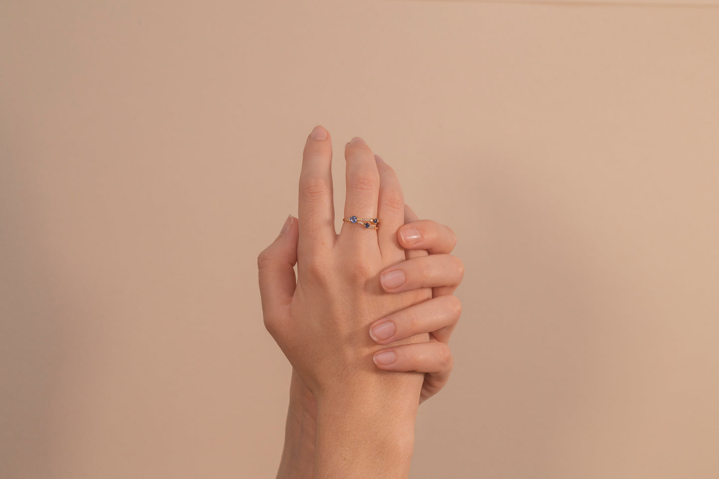 Bague Sakura by Night 3 Pavée