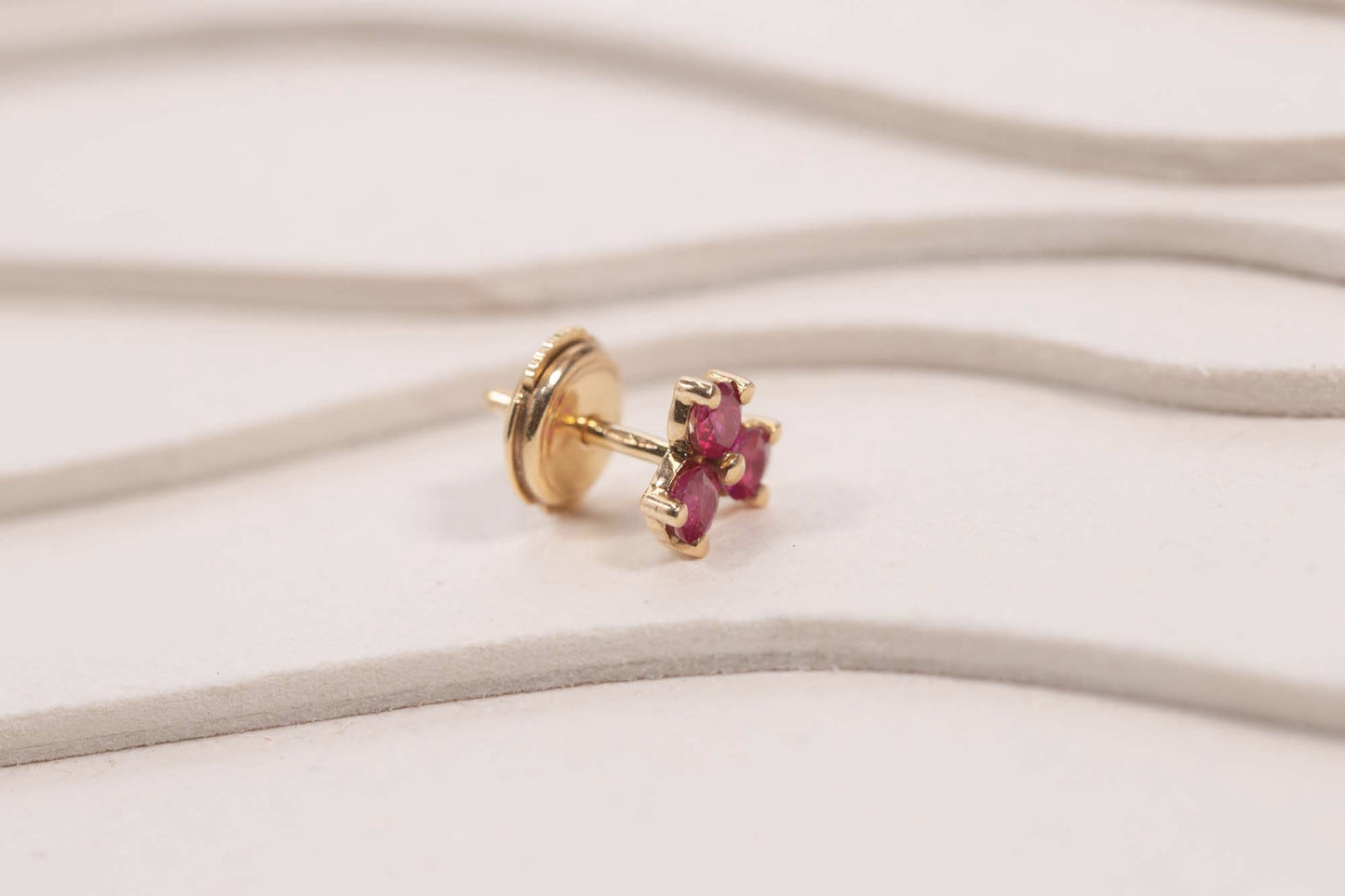 Boucles d'oreilles Ruisseau Rubis