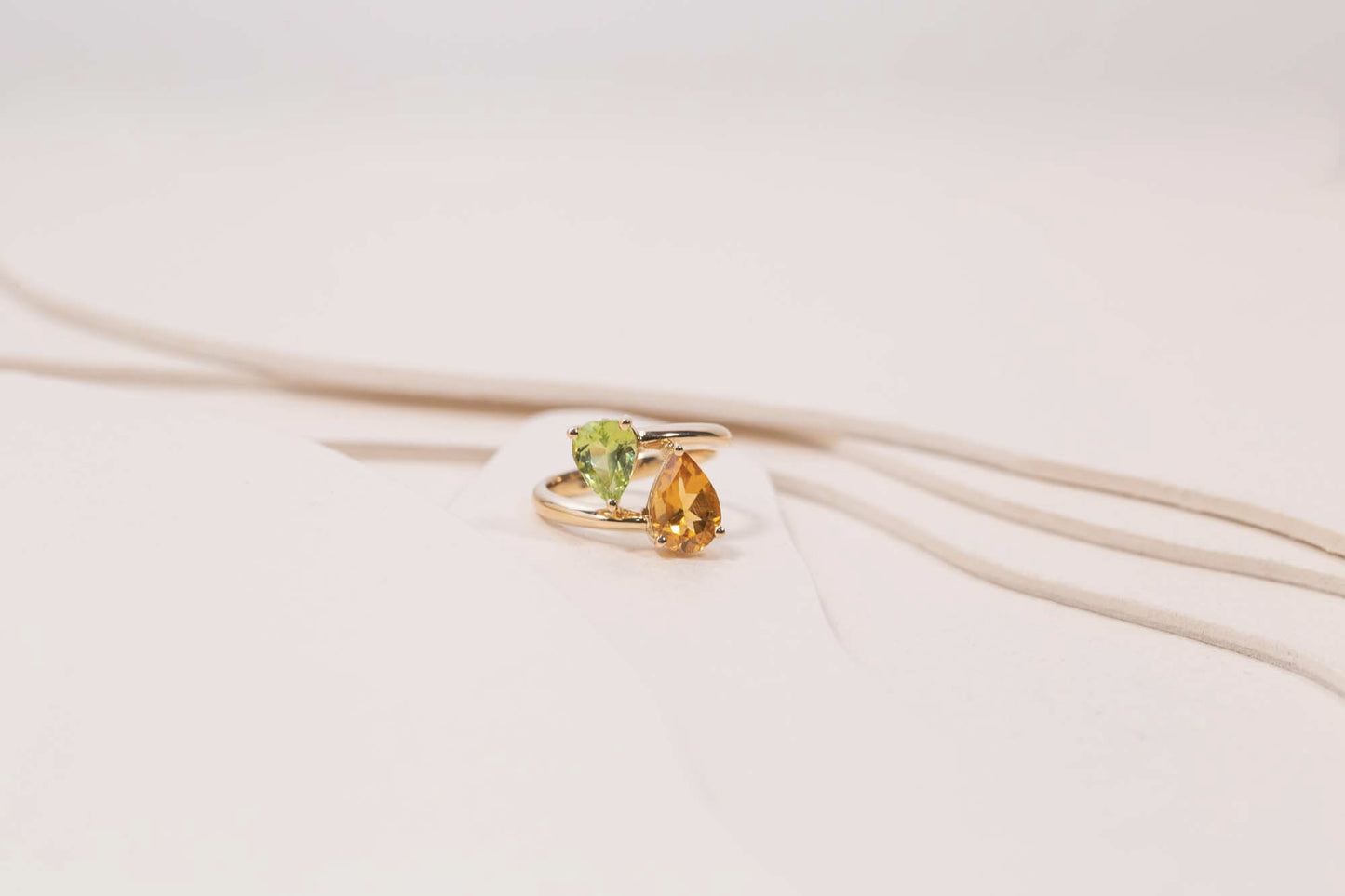 Bague Phénomène Citrine Péridot