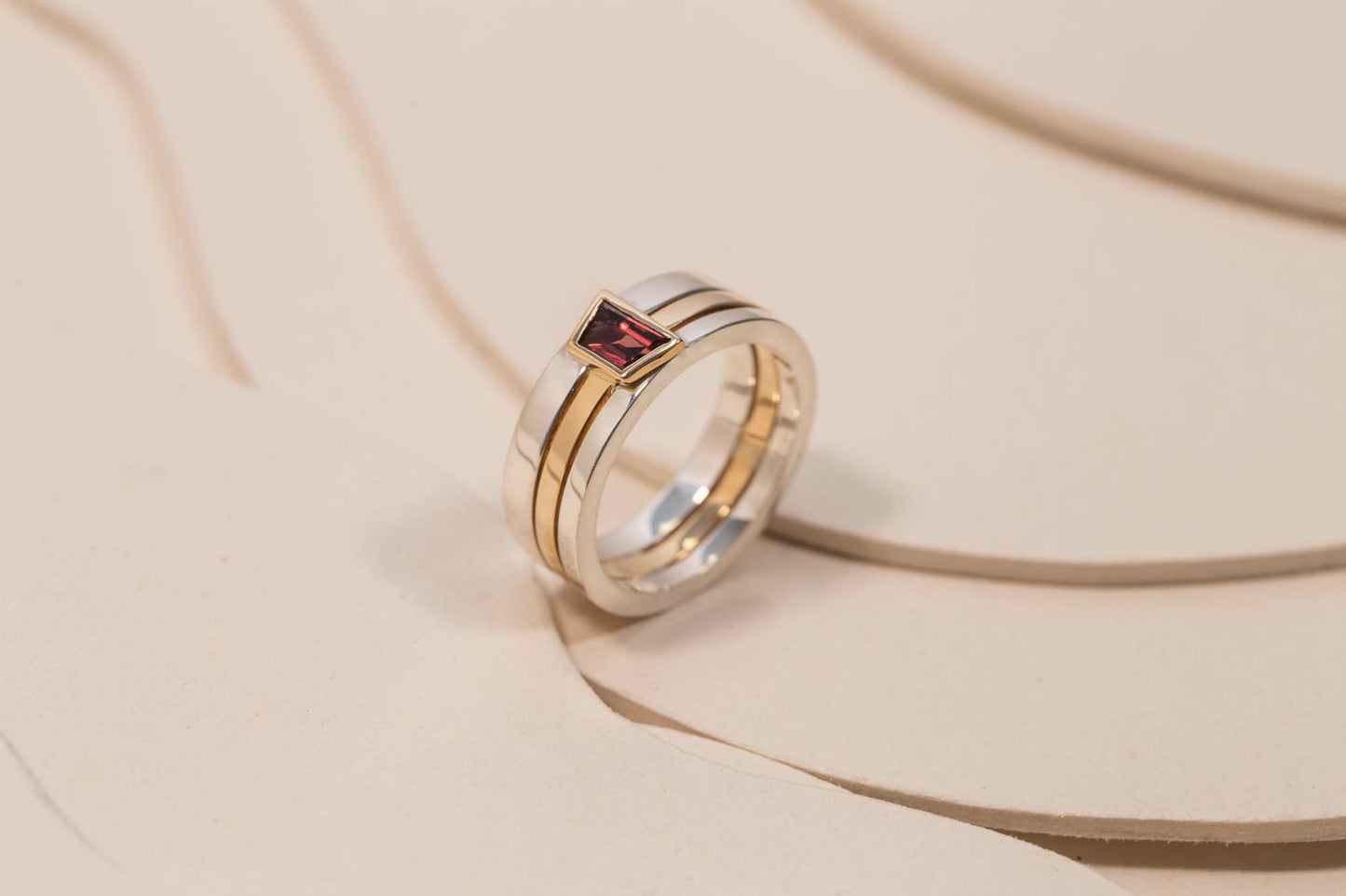 Bague Sérac Triple Grenat