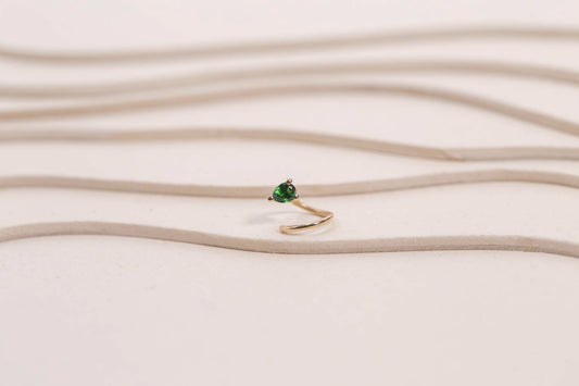 Boucle d'oreille Piton Double Tsavorite