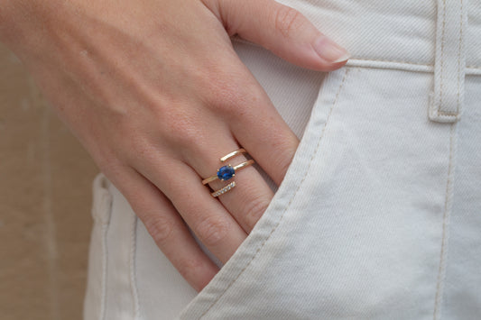 Bague Cime Saphir Bleu