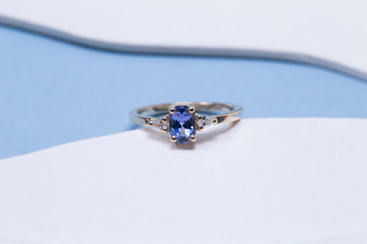 Bague Tanzanite Hexagone