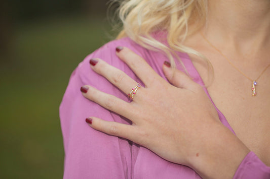 Bague Sakura 5 & Diamants