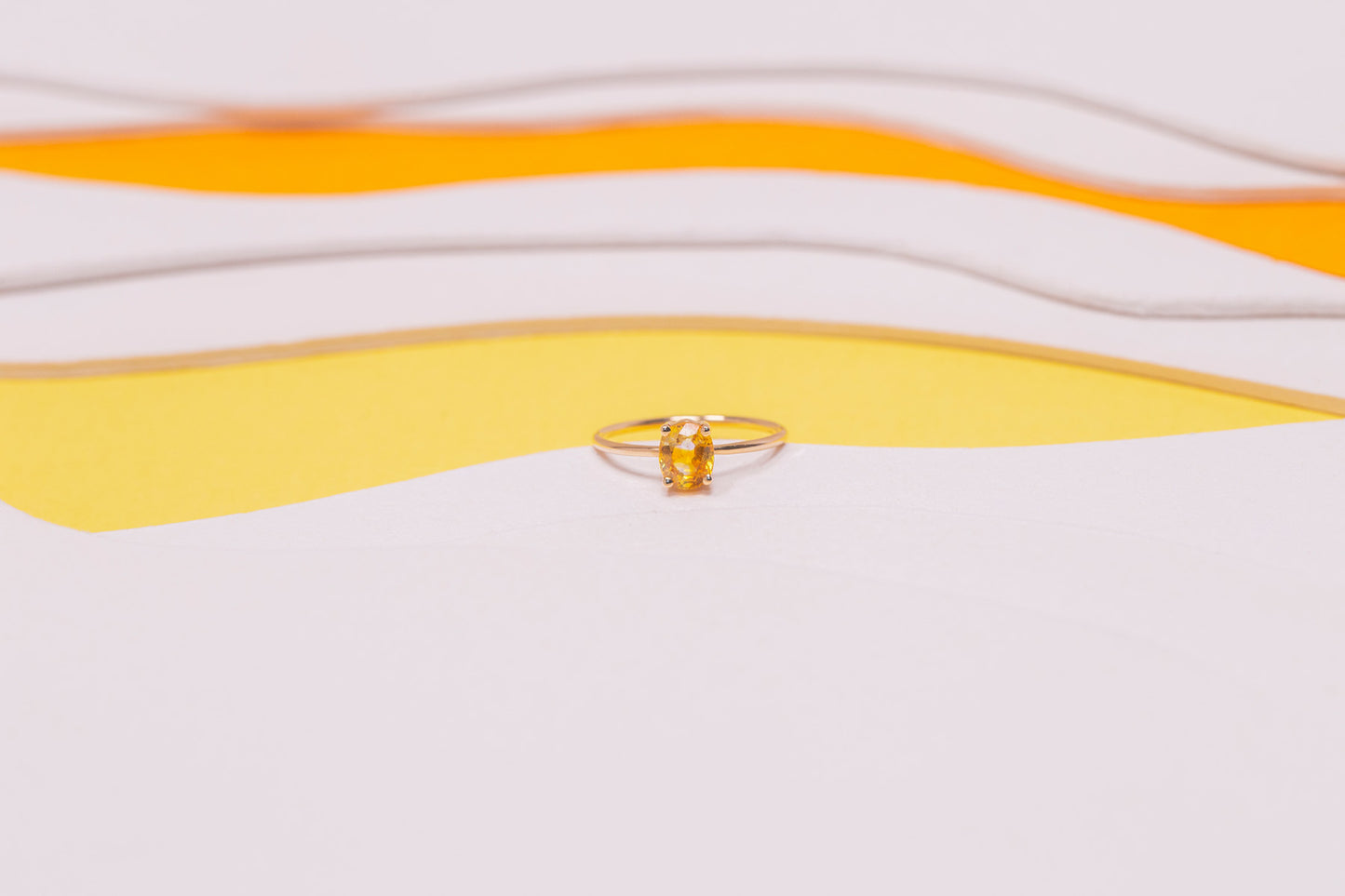 Bague Monolithe Saphir Jaune