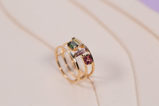 Bague Lapiaz Tourmalines