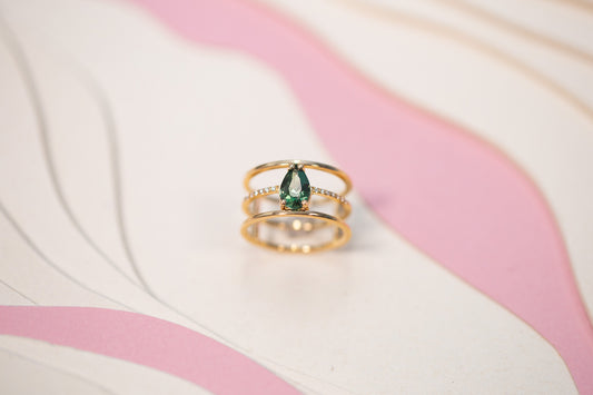 Bague Rimaye Saphir Vert