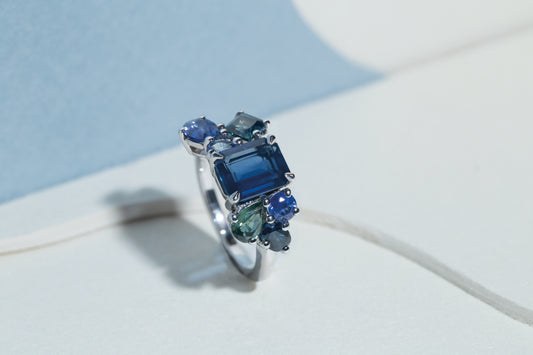 Bague Glacier Saphirs