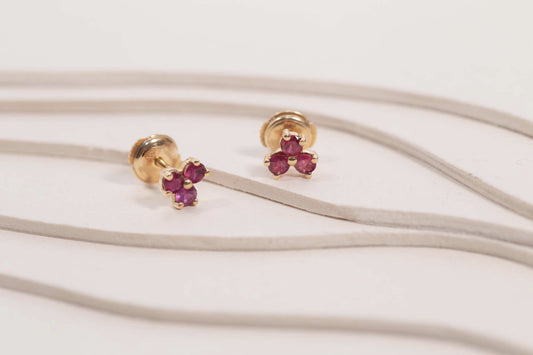 Boucles d'oreilles Ruisseau Rubis
