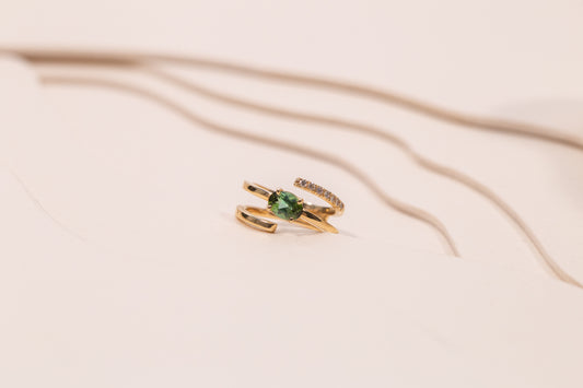 Bague Cime Tourmaline Verte