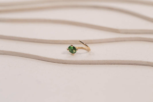 Boucle d'oreille Piton Double Tsavorite