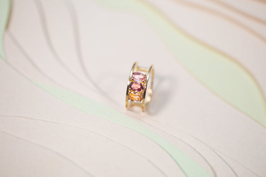 Bague Suspendue Cascade Saphirs